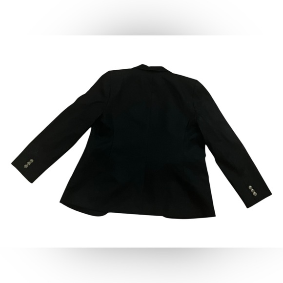J. Crew Womens Black Petite linen-blend one-button blazer - Picture 5 of 11